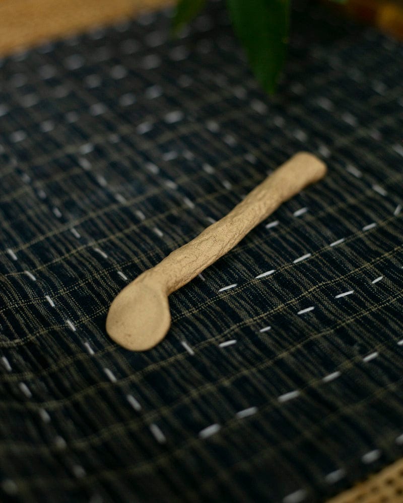 Mashiko-Yaki Spoon, Small, Tan and Brown