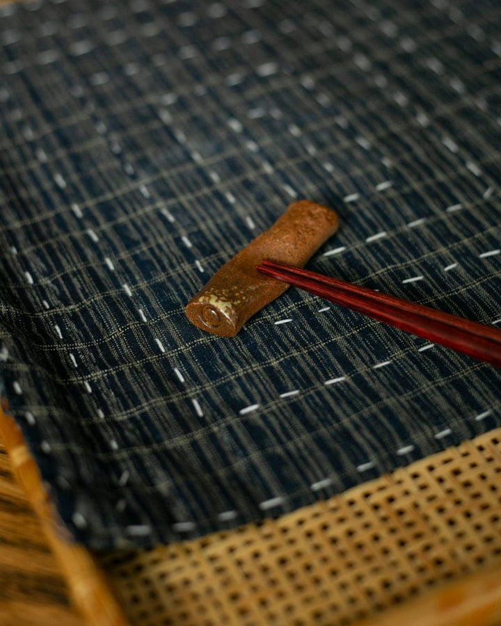 Mashiko-Yaki Chopstick Rest, Shades of Brown