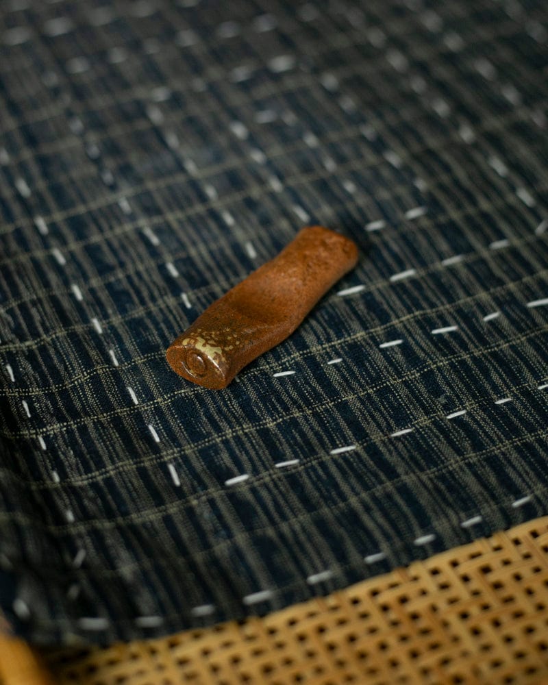 Mashiko-Yaki Chopstick Rest, Shades of Brown