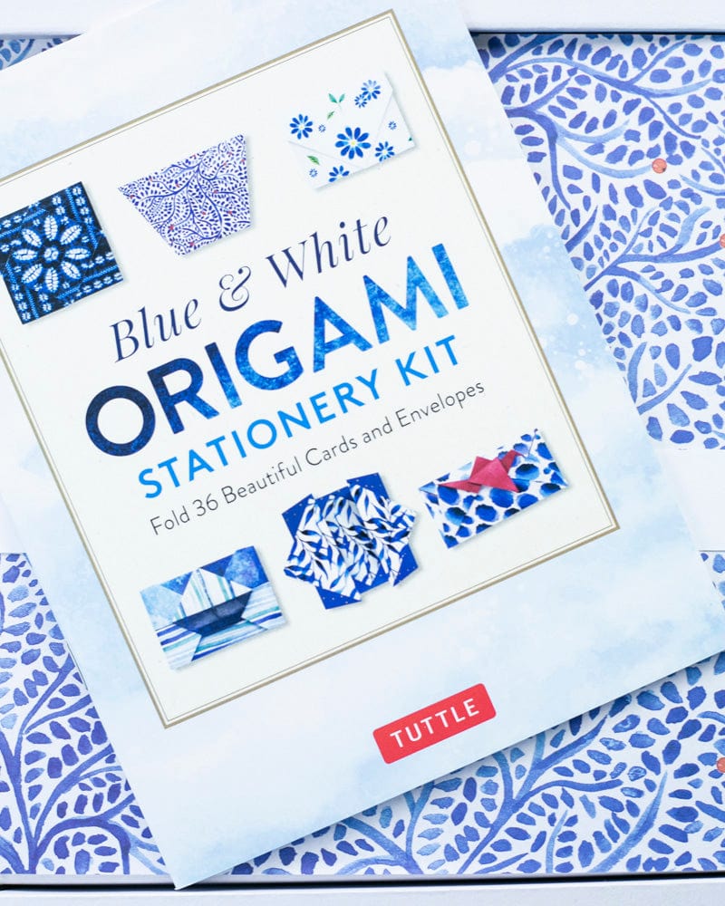 Blue and White Origami Stationery Kit