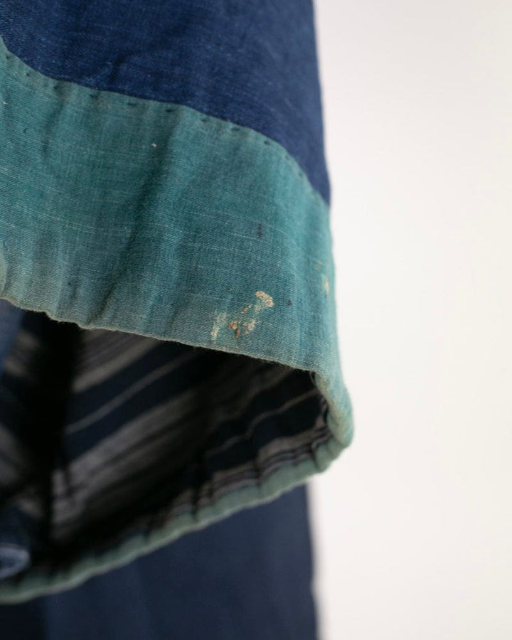 Vintage Noragi Jacket, Reversible, Shima and Indigo