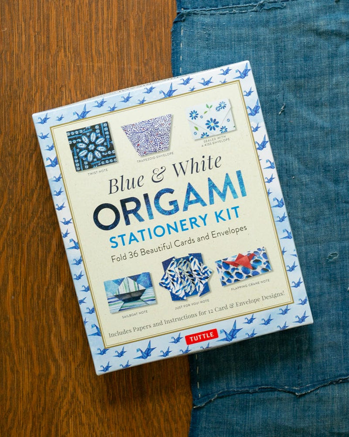 Blue and White Origami Stationery Kit
