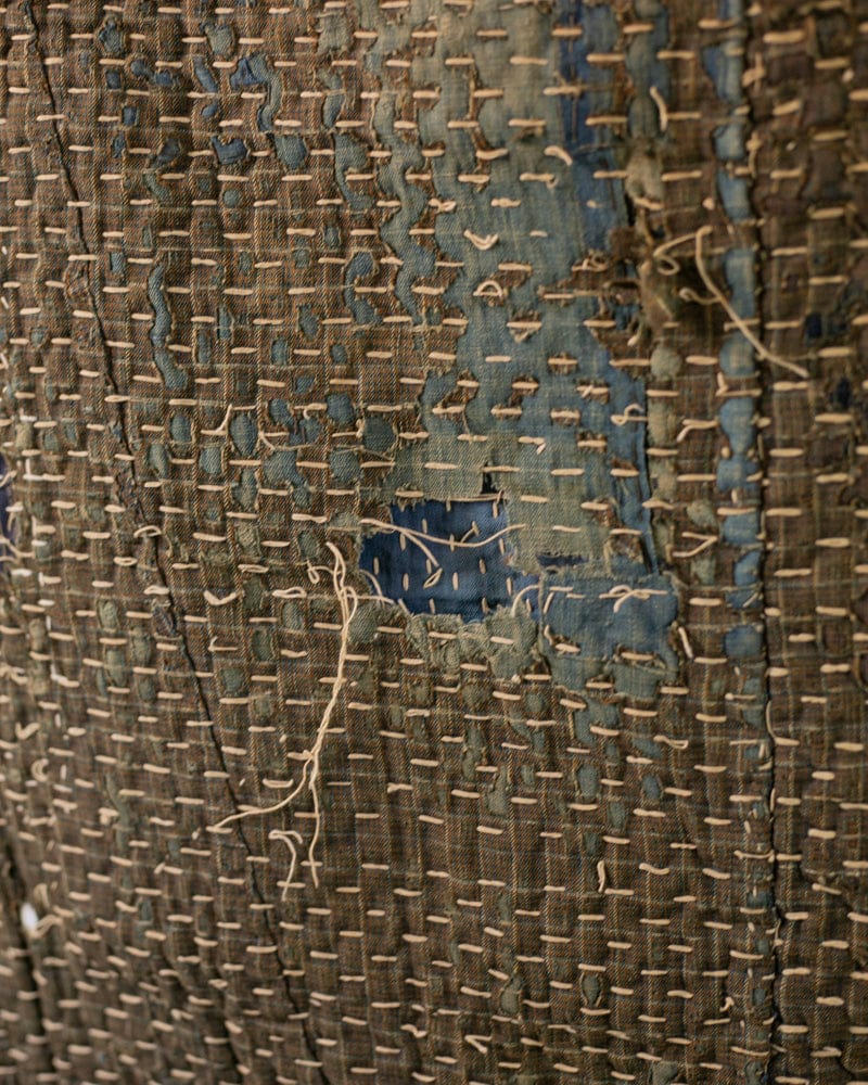 Vintage Boro Blanket, Patched with Sashiko Stitching