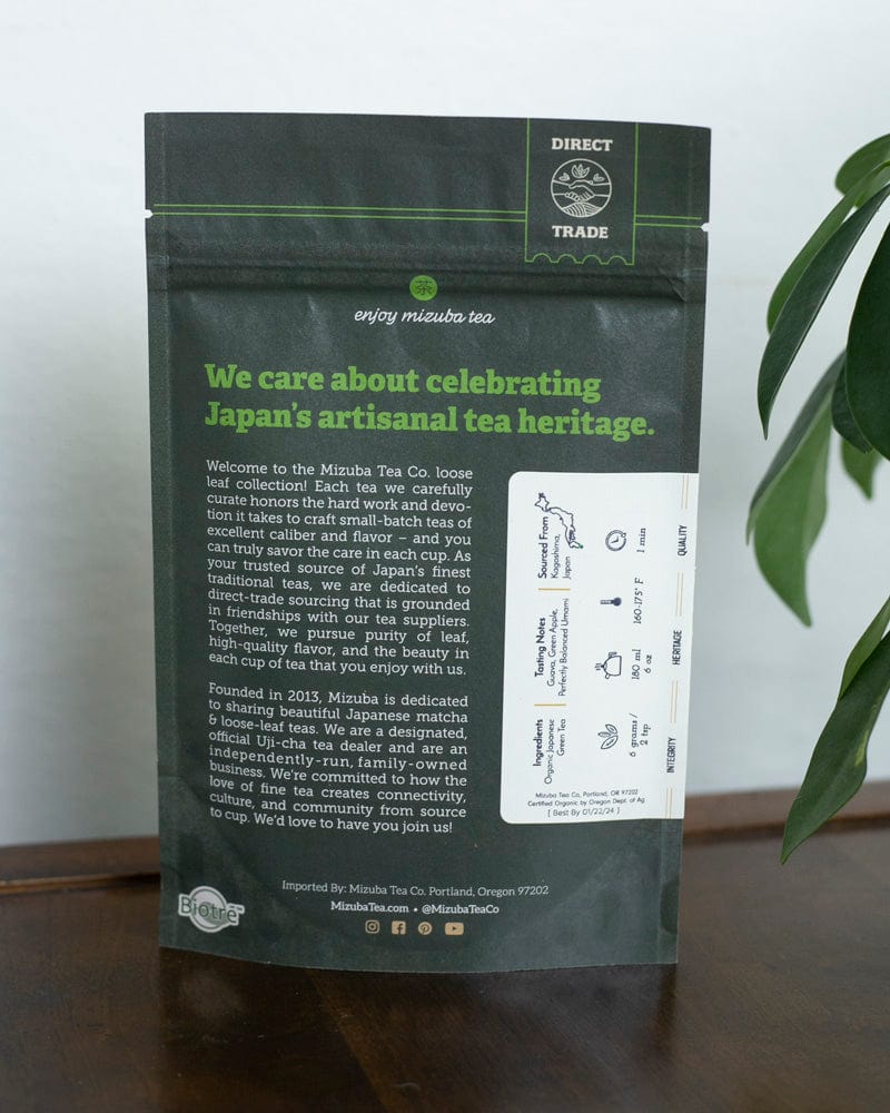 Mizuba Tea, Loose Leaf, Sencha Yabukita Green Tea