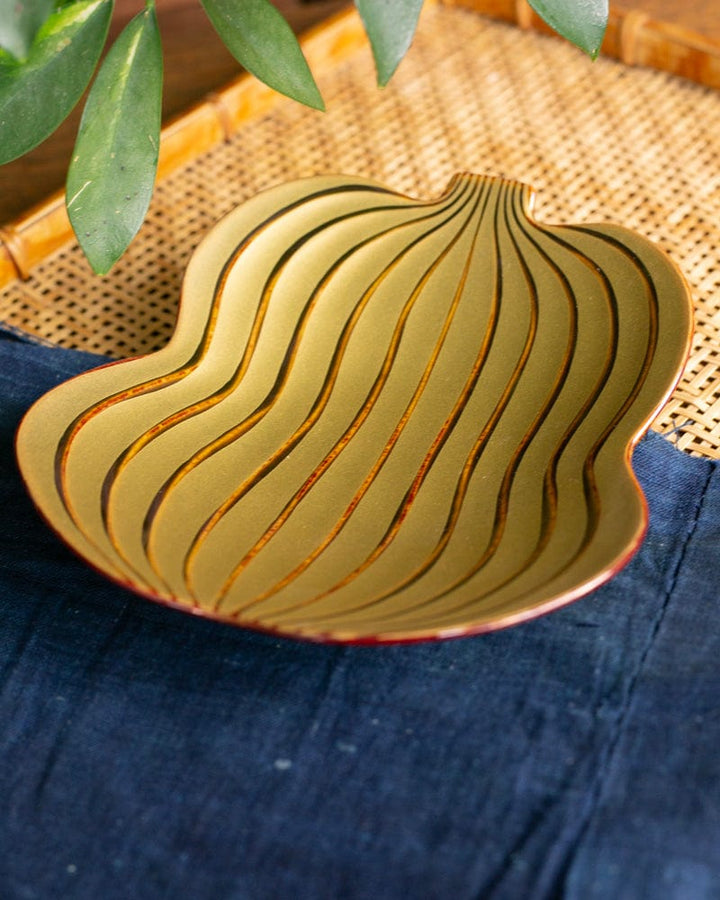 Kouraku Kiln Large Plate, Hyotan