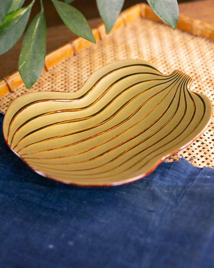 Kouraku Kiln Large Plate, Hyotan