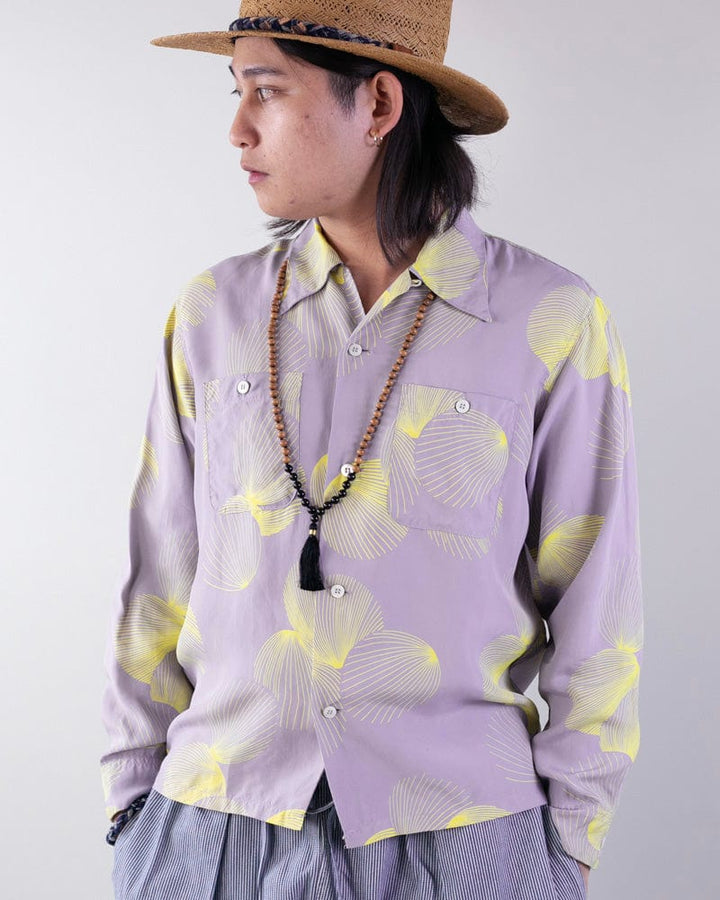 Japanese Repro Shirt, Aloha Long Sleeve, Sun Surf Brand - S
