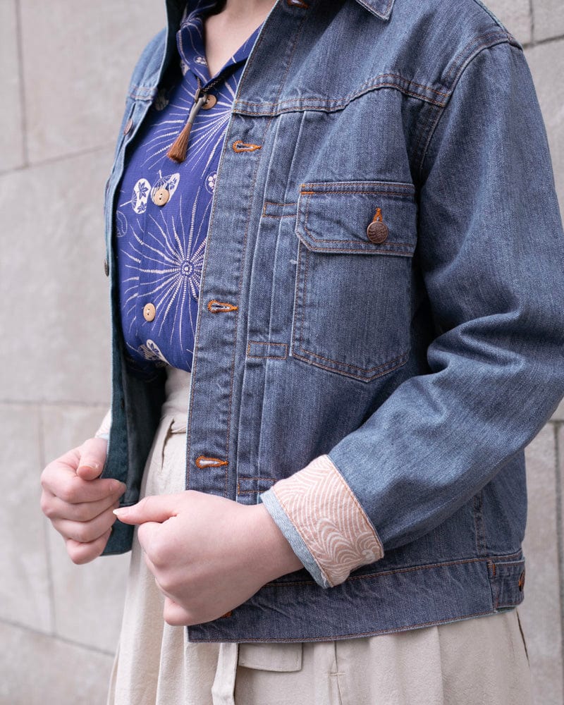 Kiriko Original Denim Jacket, Type II, Bleached Nami – Kiriko Made