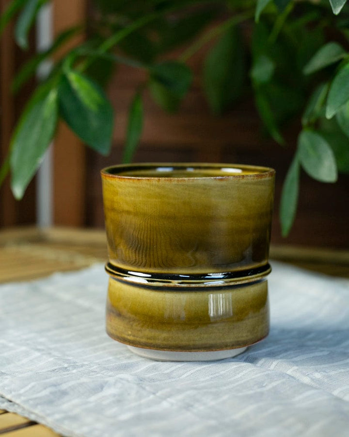 Culp Pottery Yunomi, Style Two, Brown Tea Cup