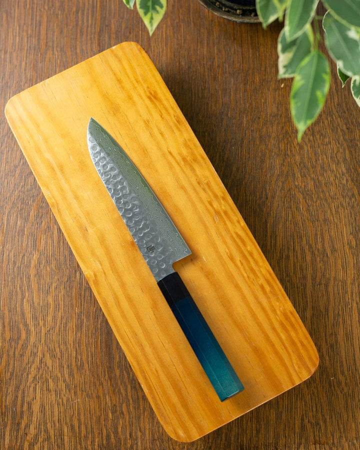 Japanese Knife, Edit Japan, Santoku Bocho Knife 18cm, with Indigo Dyed Handle