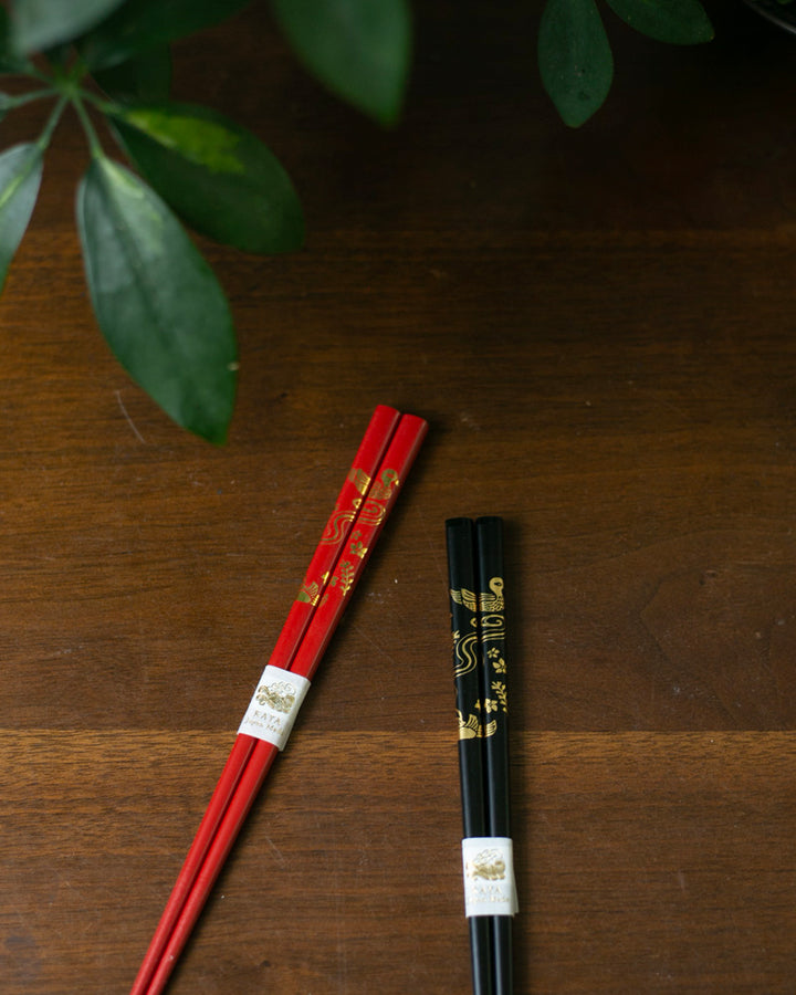 Chopsticks Pair Set with Wooden Box, Oshidori