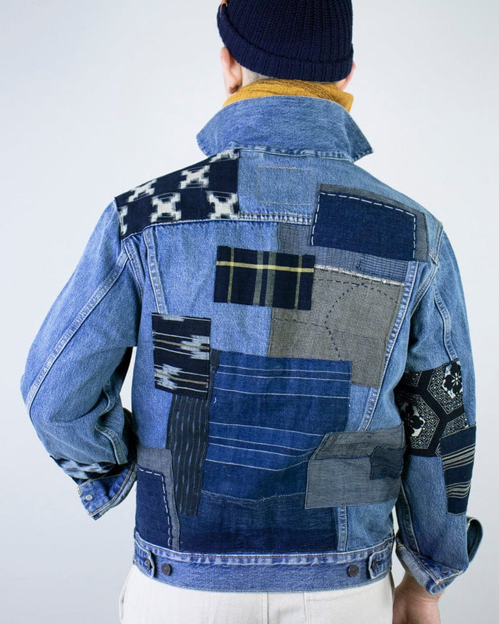 Kiriko Custom, One of a Kind Patched Leviʻs Jacket, Boro, Sashiko, Shima  and Kasuri