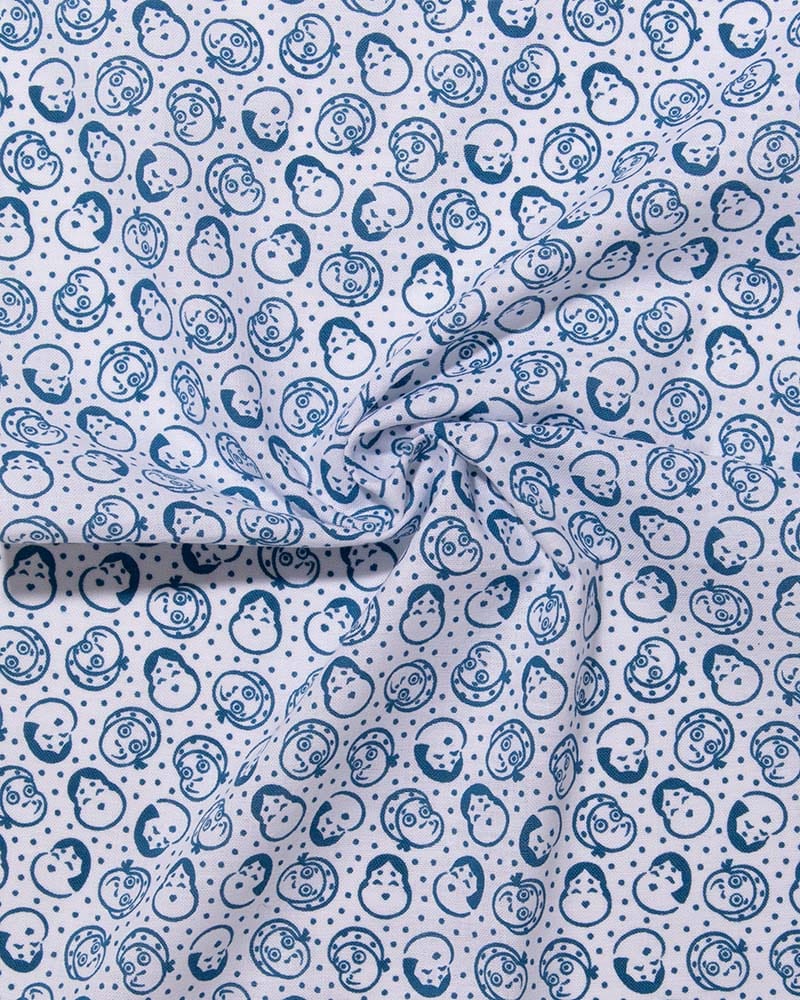Tenugui, Classic, Komon, Blue Okame &amp; Hyottoko