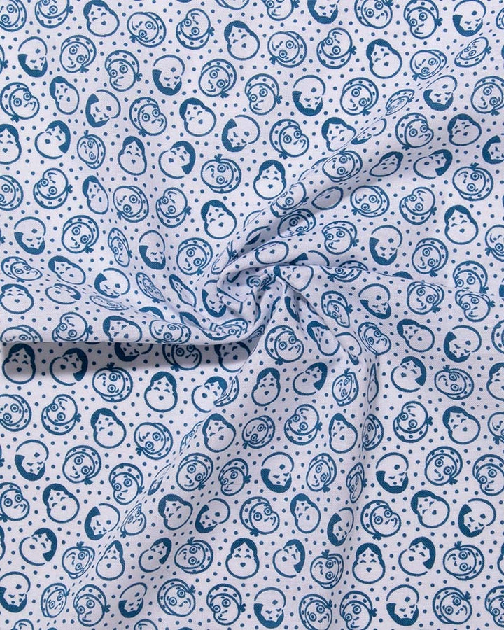 Tenugui, Classic, Komon, Blue Okame &amp; Hyottoko