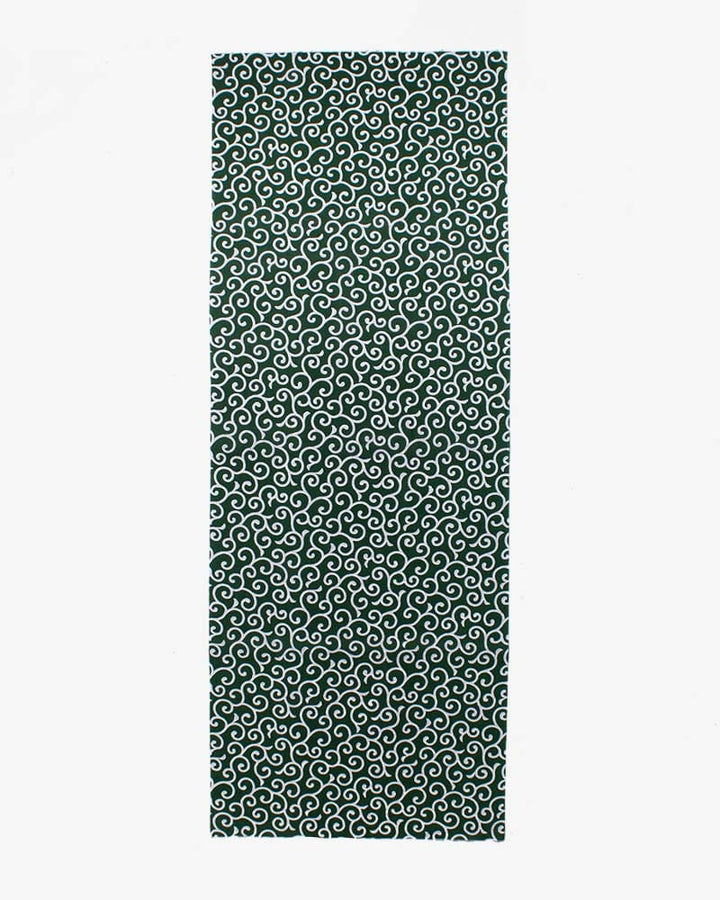 Tenugui, Classic, Komon, Green &amp; White Karakusa