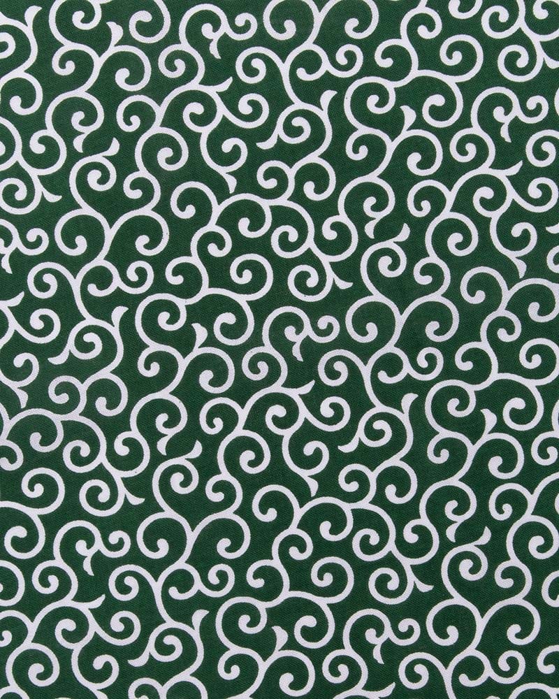 Tenugui, Classic, Komon, Green &amp; White Karakusa