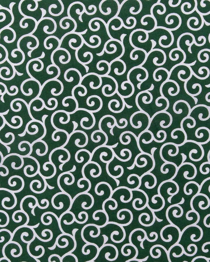 Tenugui, Classic, Komon, Green &amp; White Karakusa