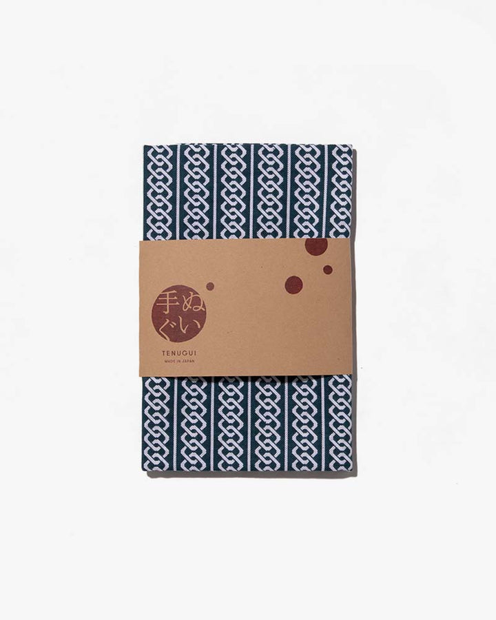 Tenugui, Classic, Komon, Teal Yoshiwara Shima