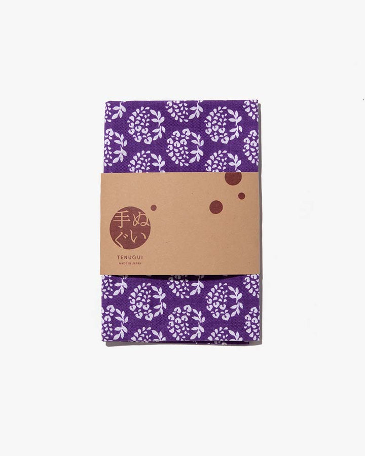 Tenugui, Classic, Komon, Purple Fuji (Wisteria)