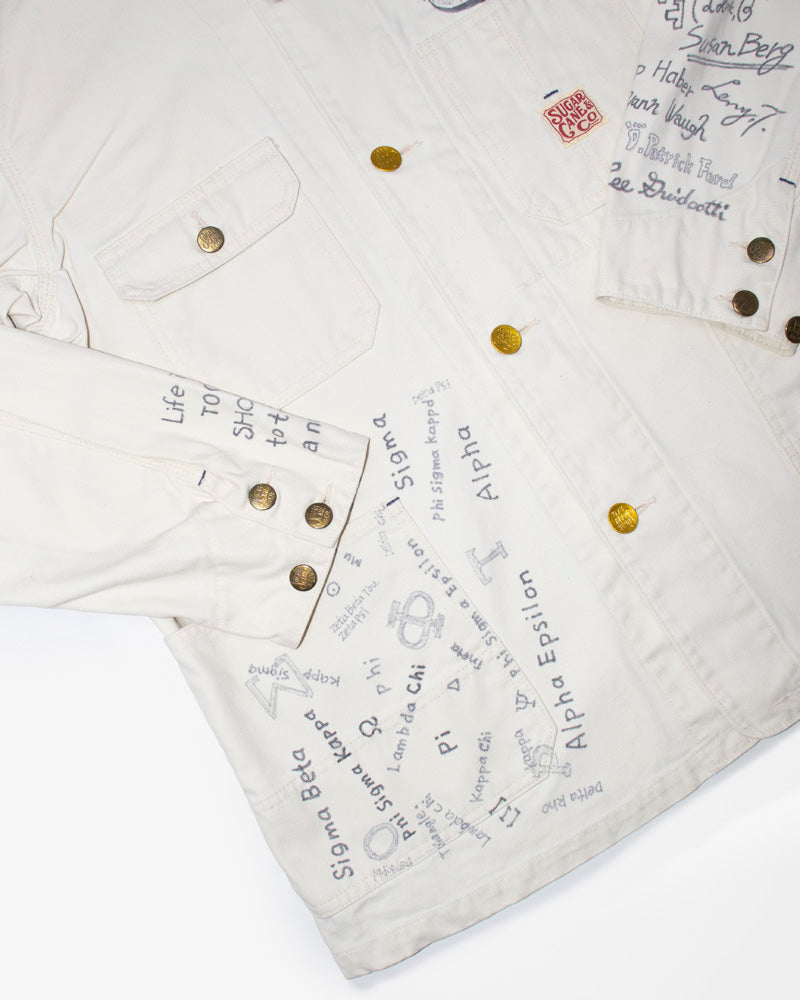 Japanese Repro Denim College Jacket, Sugar Cane Brand - L