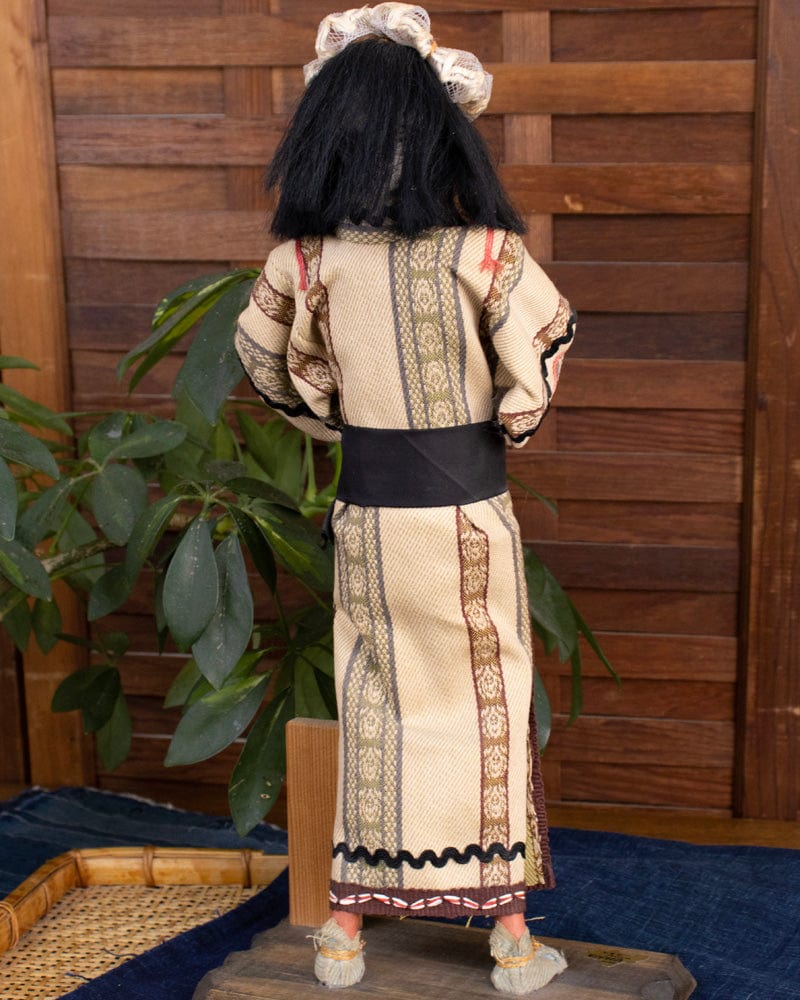 Ainu Doll, Woman with Cloth Robes, 15.5" tall