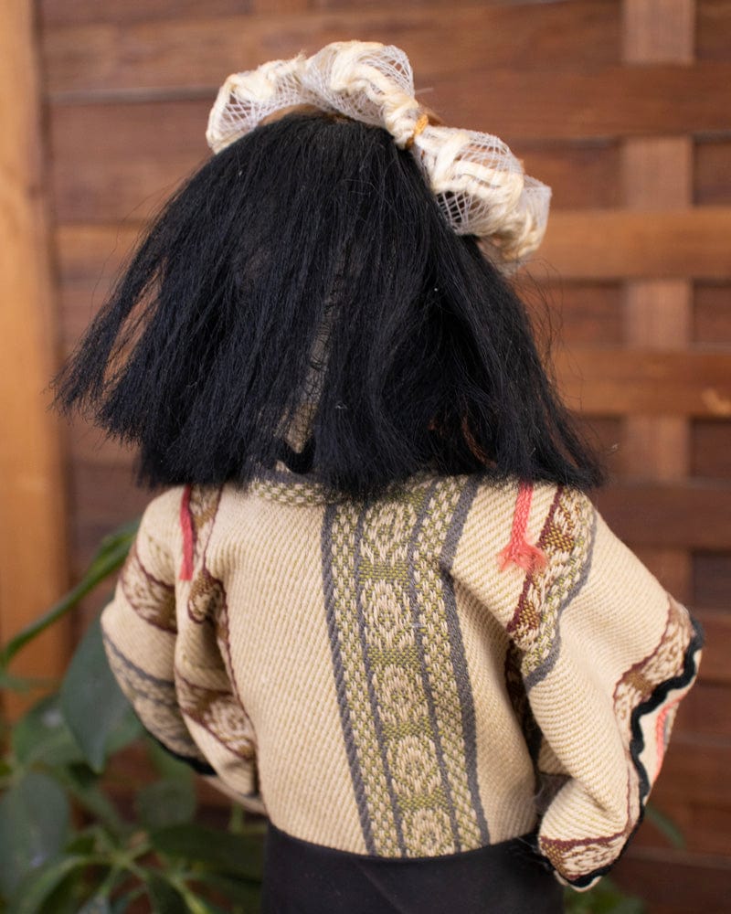 Ainu Doll, Woman with Cloth Robes, 15.5" tall