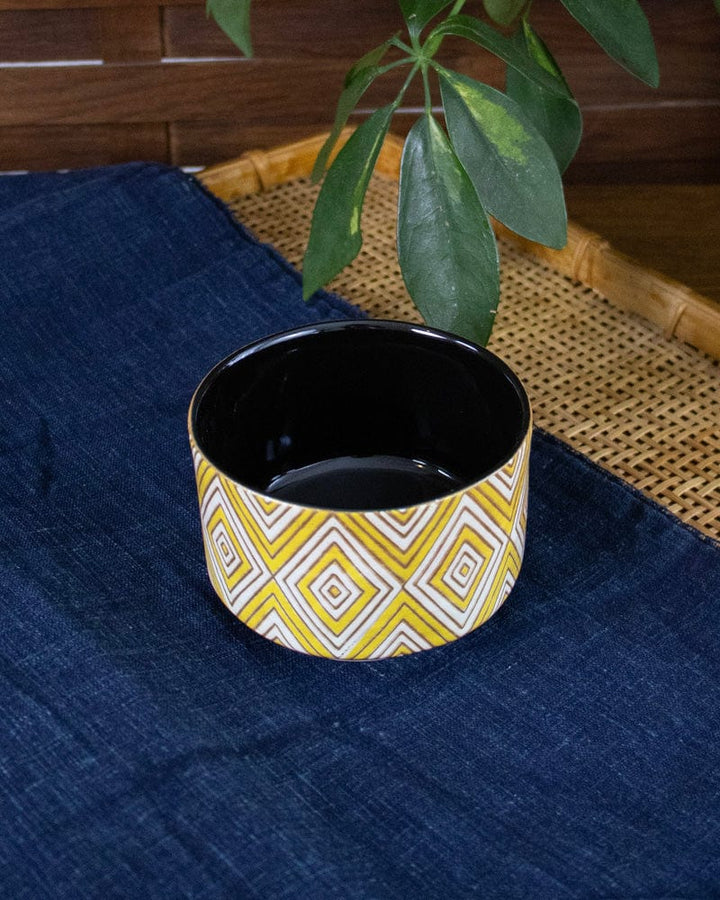 Kouraku Kiln Bowl, Kobachi, Geometrical Pattern