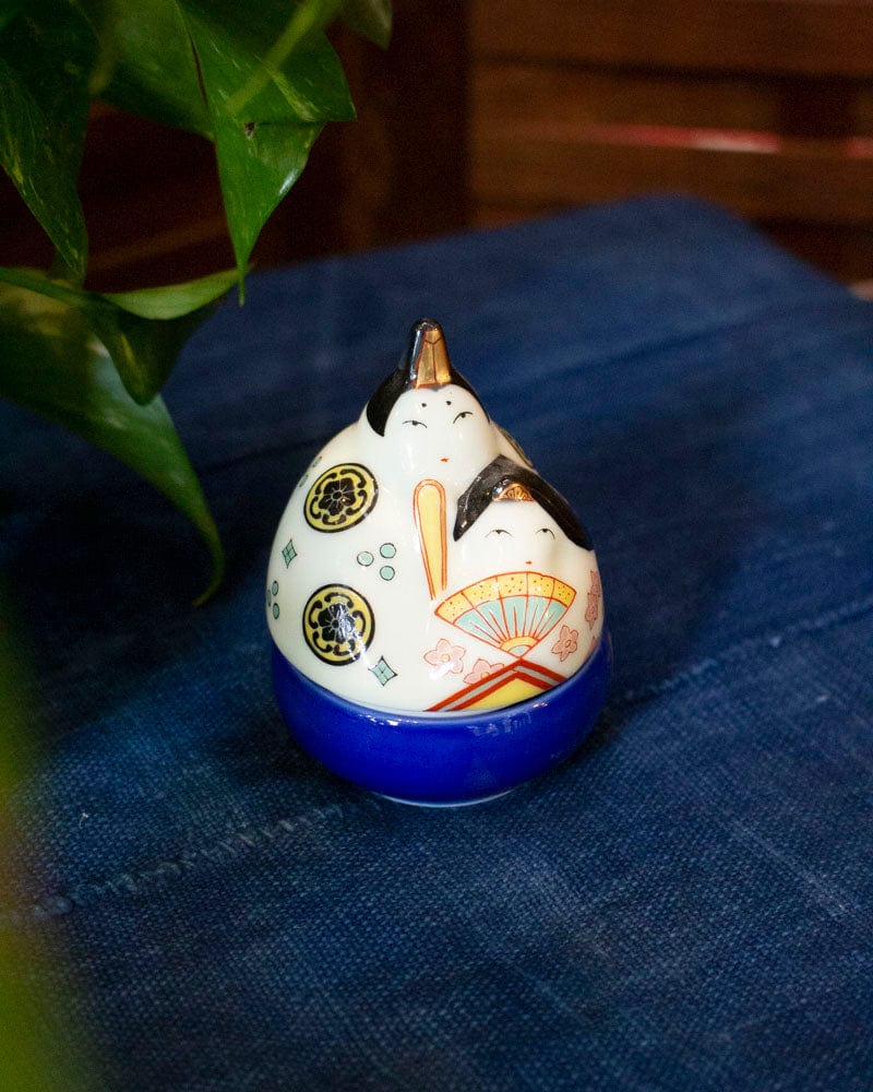 Kouraku Kiln Bowl with Lid, Hina, Married Couple