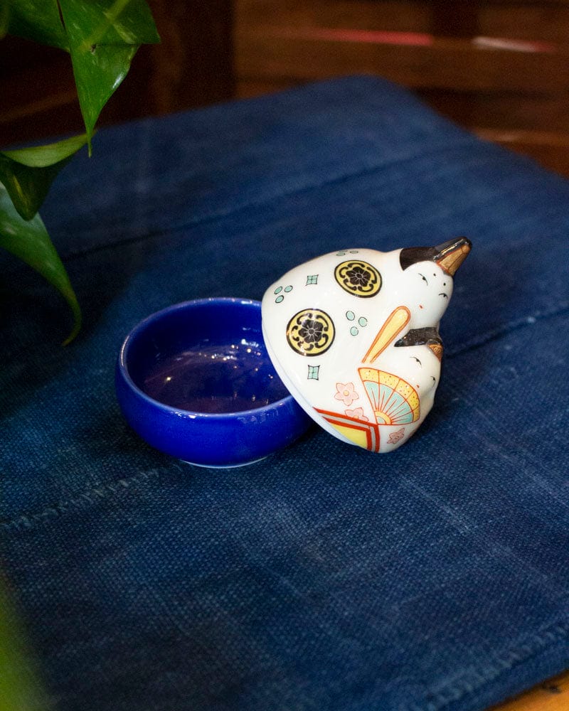 Kouraku Kiln Bowl with Lid, Hina, Married Couple