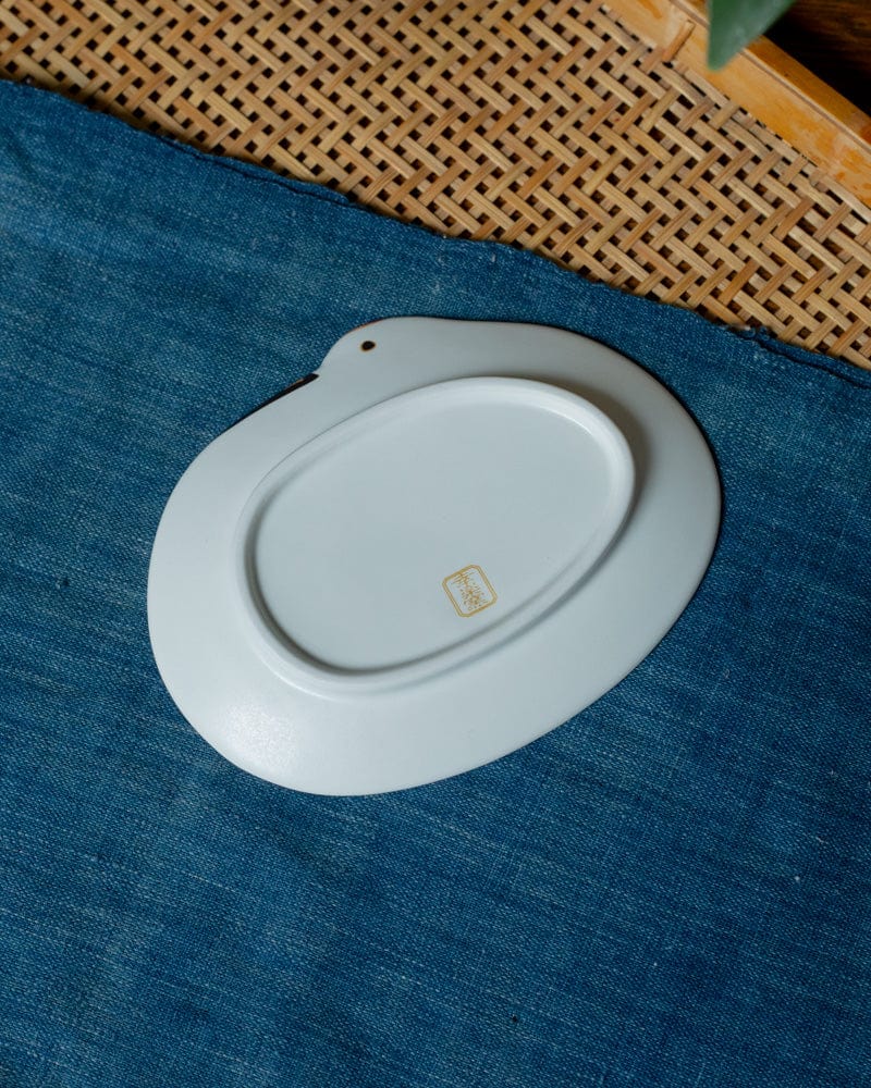 Kouraku Kiln Medium Plate, Tsuru and Kame Set