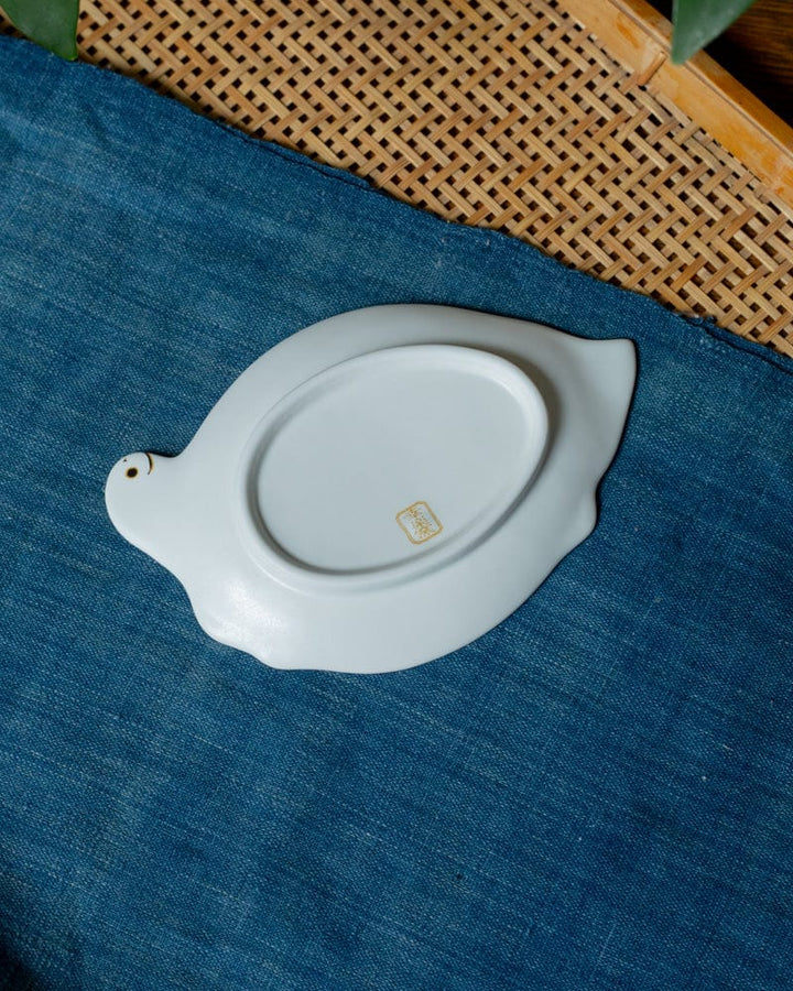 Kouraku Kiln Medium Plate, Tsuru and Kame Set