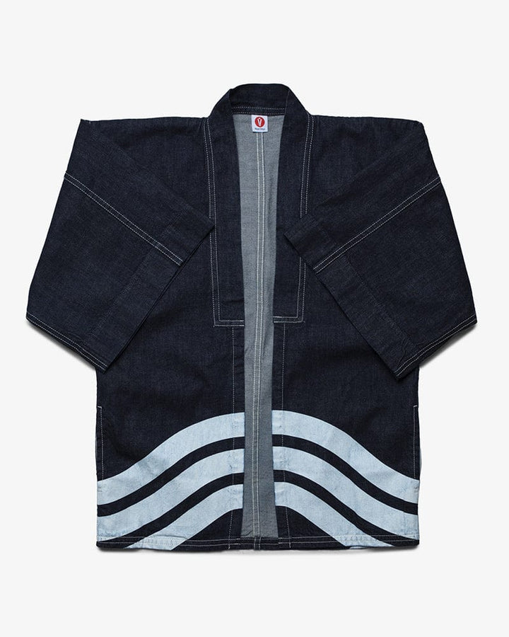 Modern Happi Jacket, Denim, Hikeshi