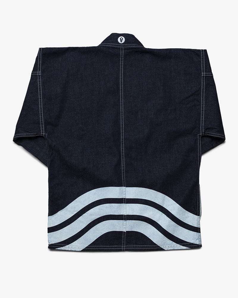 Modern Happi Jacket, Denim, Hikeshi