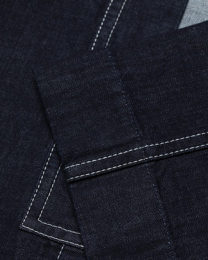 Modern Happi Jacket, Denim, Hikeshi