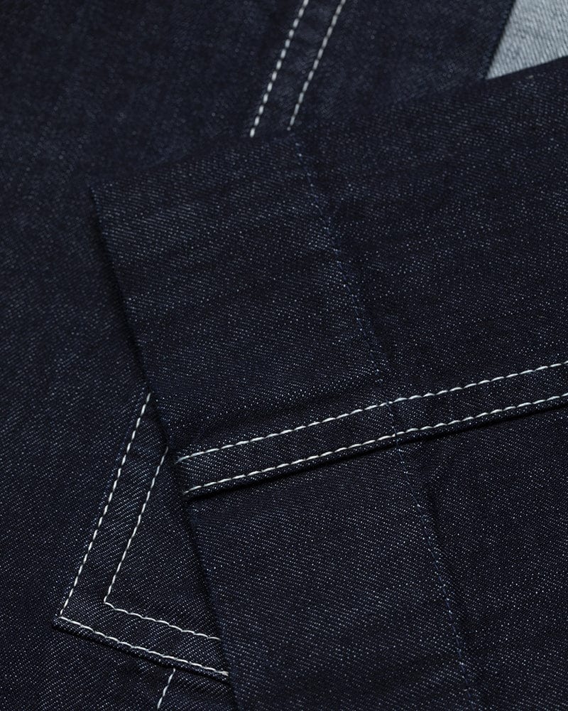 Modern Happi Jacket, Denim, Hikeshi