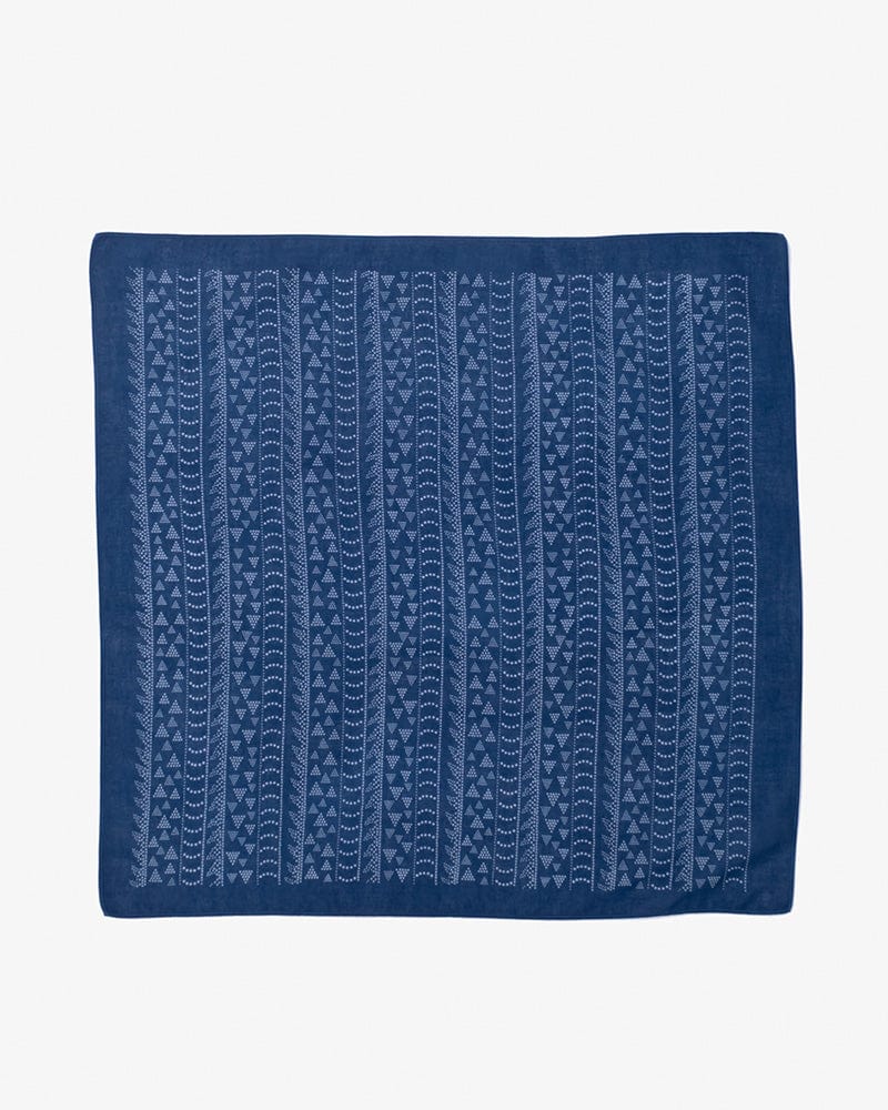 Aizawa Lightweight Indigo Bandana, Multi-pattern Dots