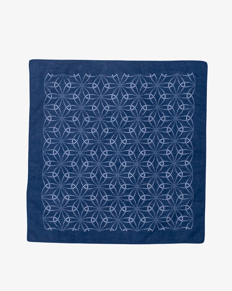 Aizawa Lightweight Indigo Bandana, Shippou Dots
