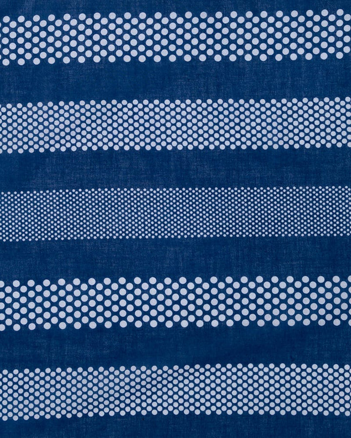 Aizawa Lightweight Indigo Bandana, Boarder and Multi-Dots