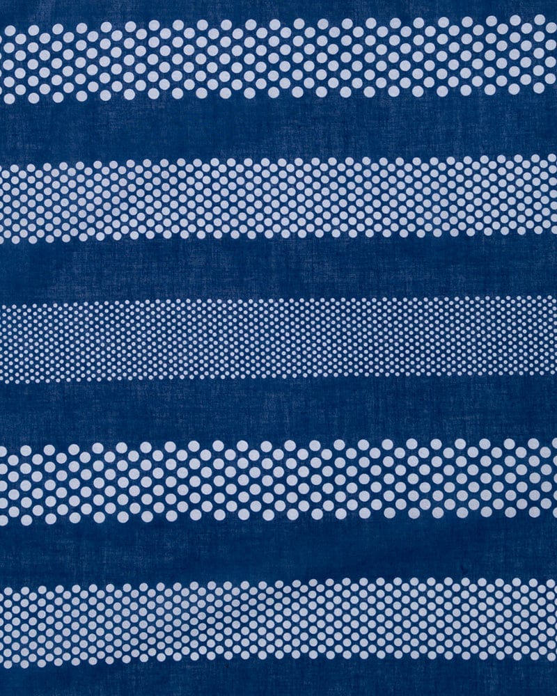 Aizawa Lightweight Indigo Bandana, Boarder and Multi-Dots