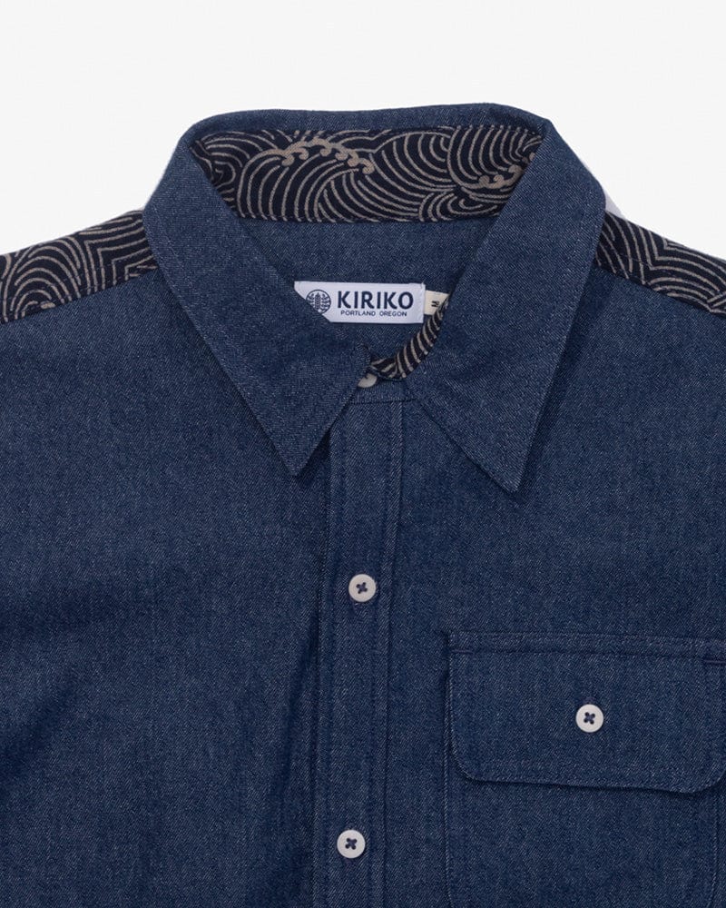 Kiriko Original Shirt, Long Sleeve Button-Up, Denim Workshirt, Nami