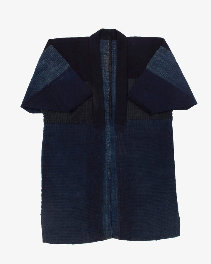 Vintage Noragi Jacket, Boro, Hand Sashiko Stitched, Shades of Indigo