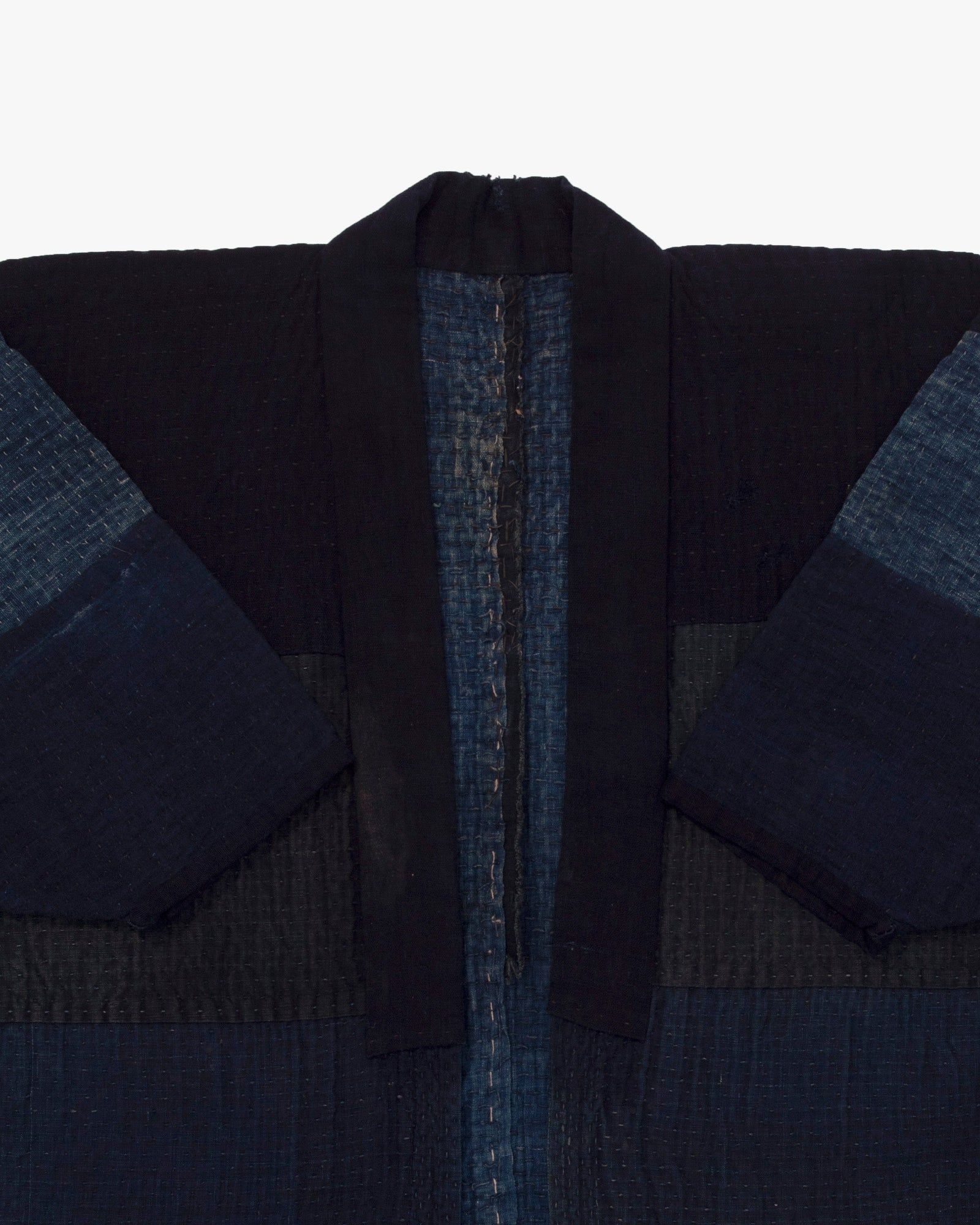 Vintage Noragi Jacket, Boro, Hand Sashiko Stitched, Shades of Indigo