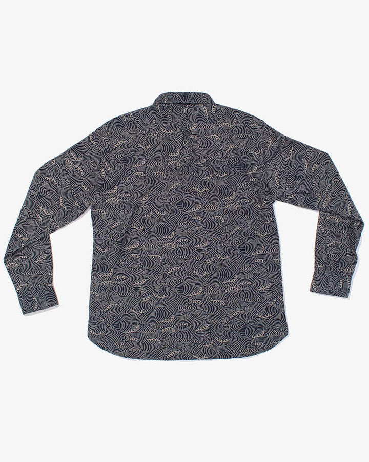 Kiriko Original Button-Up Shirt, Long Sleeve, Indigo Nami