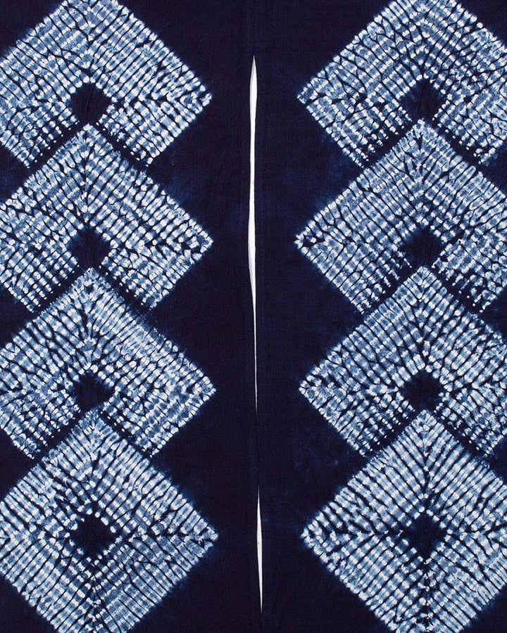 Noren, Indigo Shibori, Hishi Tsunagi