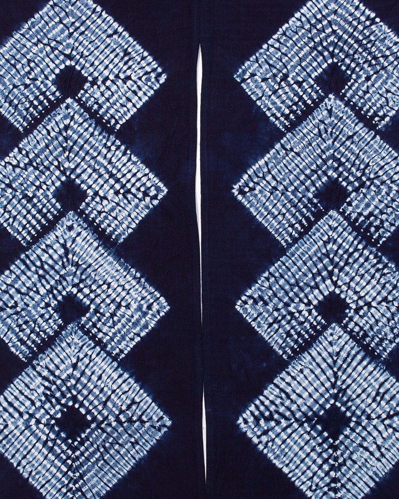 Noren, Indigo Shibori, Hishi Tsunagi