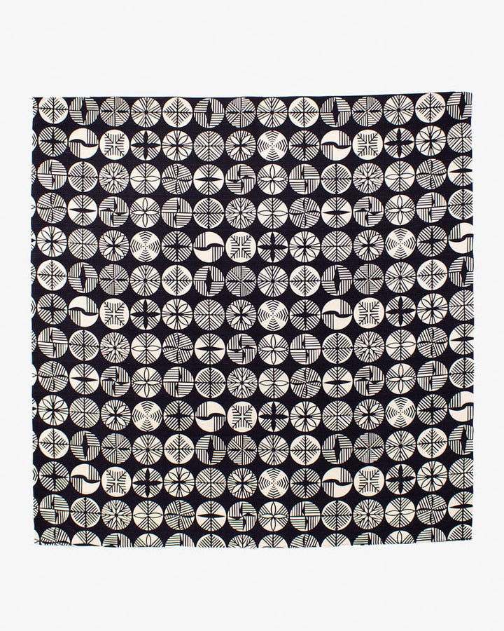 Modern Furoshiki, Musubi, Reversible, Isa Monyo, Pine, Navy and Red, 41" x 41"