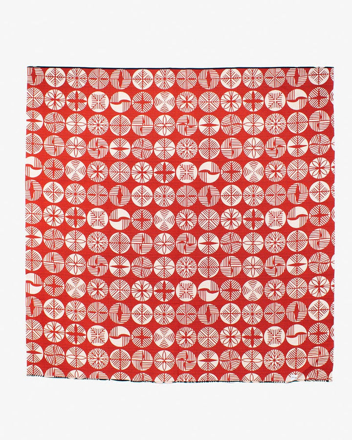 Modern Furoshiki, Musubi, Reversible, Isa Monyo, Pine, Navy and Red, 41" x 41"