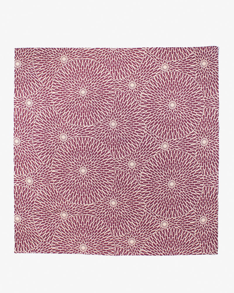 Modern Furoshiki, Musubi, Reversible, Isa Monyo, Kiku, Purple and Sky Blue, 41" x 41"