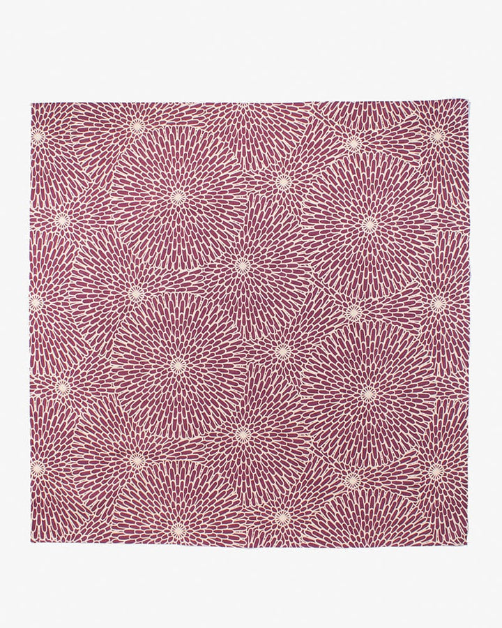 Modern Furoshiki, Musubi, Reversible, Isa Monyo, Kiku, Purple and Sky Blue, 41" x 41"