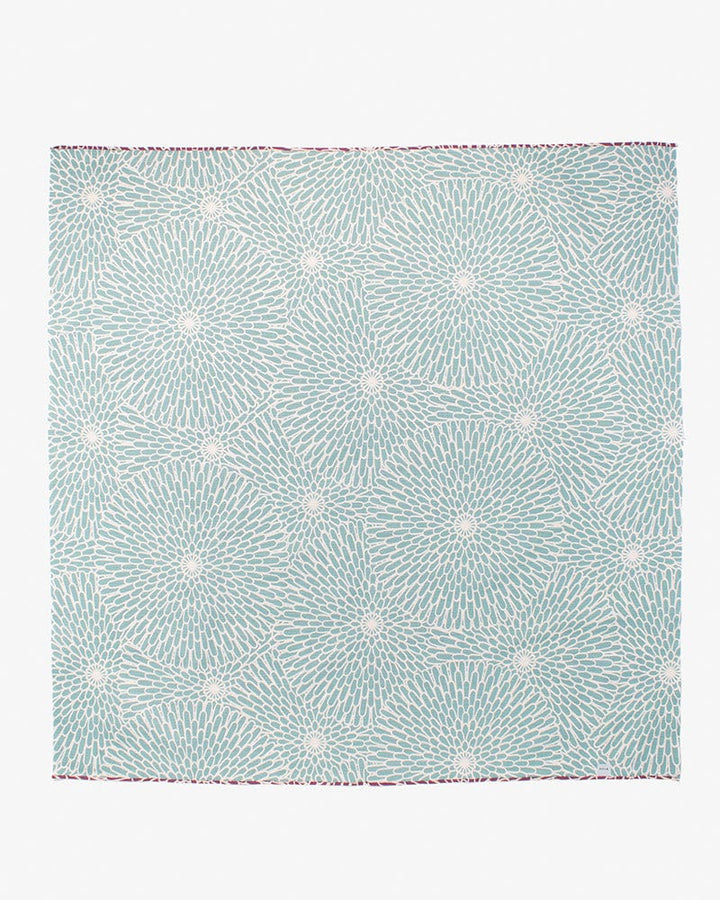 Modern Furoshiki, Musubi, Reversible, Isa Monyo, Kiku, Purple and Sky Blue, 41" x 41"